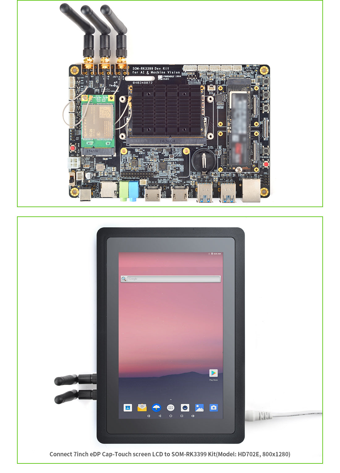 FriendlyElec SOM-RK3399V2 Dev Kit | RK3399 Hexa-Core | CPU + Carrier Board | AI & Edge Development