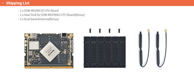 FriendlyElec SOM-RK3399V2 Dev Kit | RK3399 Hexa-Core | CPU + Carrier Board | AI & Edge Development