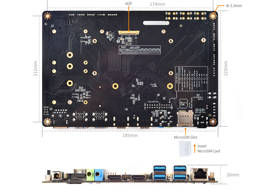FriendlyElec SOM-RK3399V2 CPU Board | RK3399 Hexa-Core | 4GB LPDDR4 | WiFi | USB-C Display