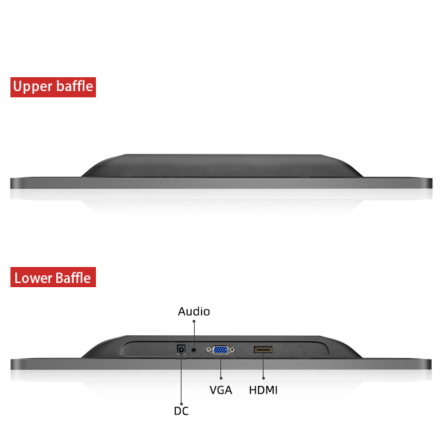 10.1" inch Industrial Display with Capacitive Touch - Mount Type X - Side