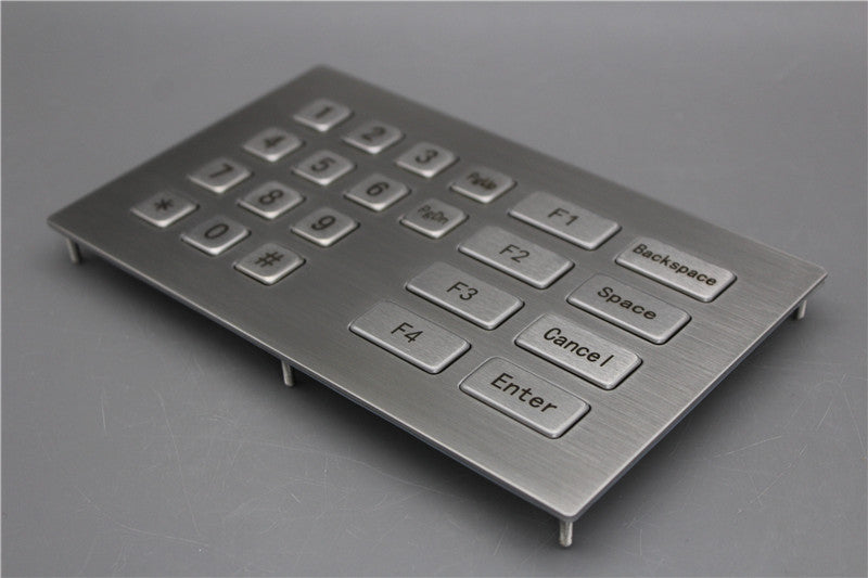 D-8932 22 Keys Metal Industrial Numeric Keypads Stainless Steel Kiosk Keypad For Vending Machine