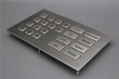 D-8932 22 Keys Metal Industrial Numeric Keypads Stainless Steel Kiosk Keypad For Vending Machine