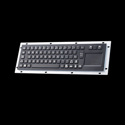 D-8635T-B Waterproof Panel Mounting Metal Stainless Steel Industrial Kiosk Black Keyboard with Integrated touchpad