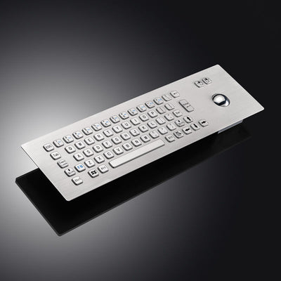 D-8615 Customized IP65 Waterproof Stainless Steel Rugged Keyboard With Trackball Suit For CNC Machine Industry