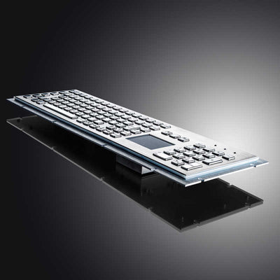 D-8605T 106 Keys All-In-One Industrial Metal Kiosk Full Size Stainless Steel Touchpad Keyboard With Numeric Keypad