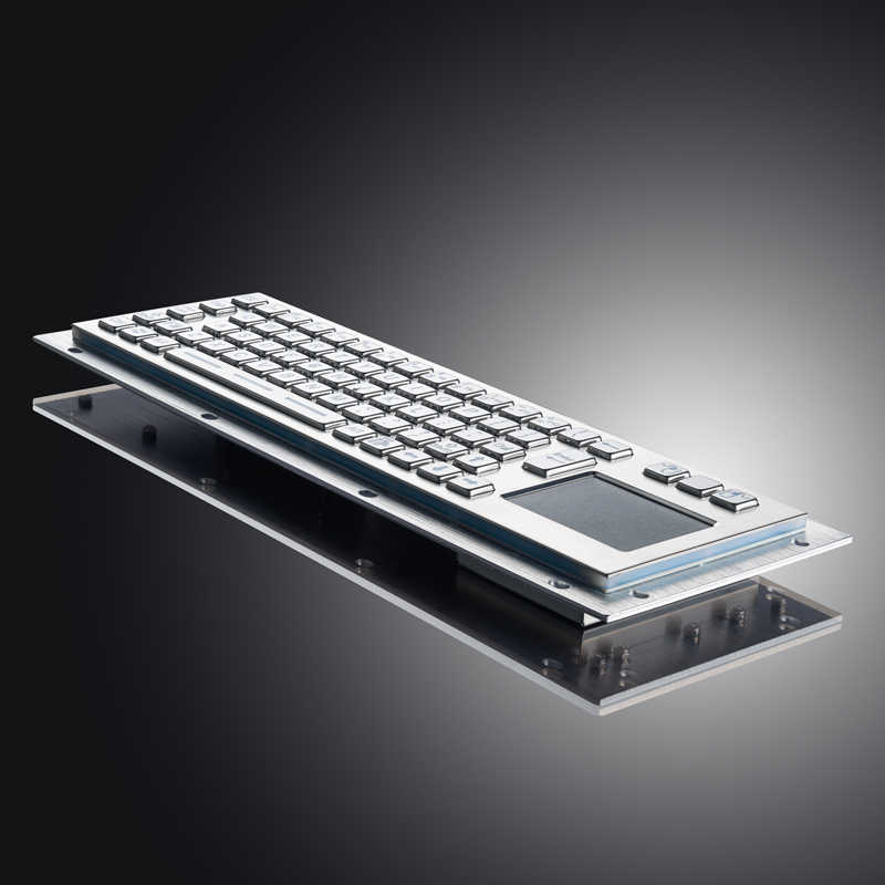 D-8635T Backlight Metal Industrial Touchpad illuminated Keyboards Brushed Stainless Steel Backlit Keyboard For Kiosks Bank CNC Machine