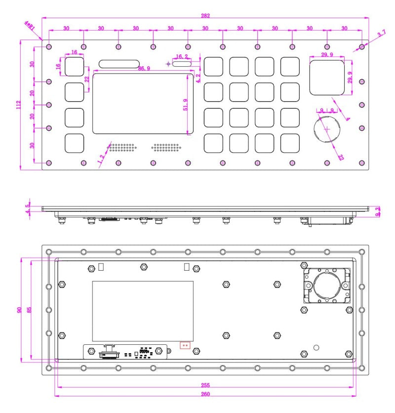 D-89169 Coal Miner PMC-R Roof Support Control Keyboard With I2C Interface