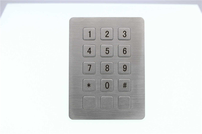 D-8225A 15 keys Industrial Metal Stainless Steel Keypad