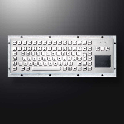 D-8606T Embedded Mounting waterproof usb Industrial Metallic Stainless Steel keyboard metal keyboard with touchpad mouse
