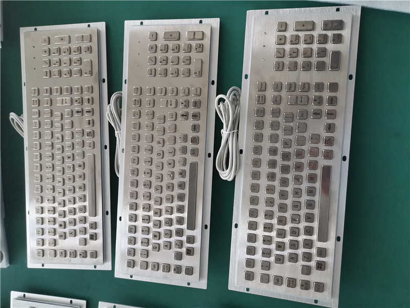 D-8625 Industrial Metal Kiosk Full Size Keyboard with Numeric Keypad