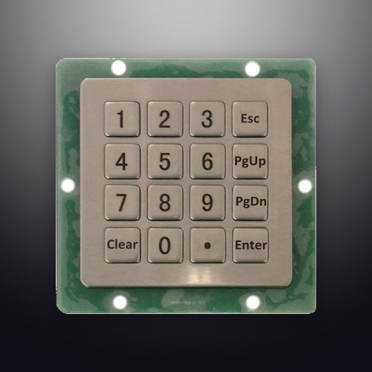D-87155 16 Keys Industrial Metal Keypad Matrix Interface Dimension 60x60mm