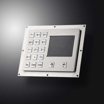 D-8405A IP65 Waterproof 15 Keys Industrial Metal Keyboard With Touchpad For Mine Ex-proof Control Box