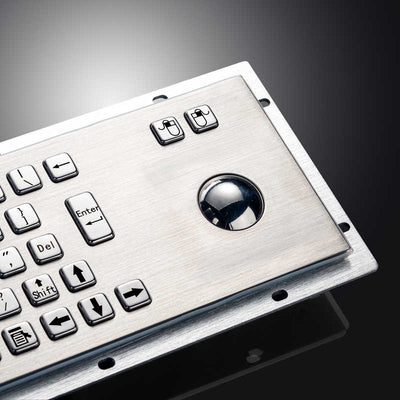 D-8602 Panel Mount Custom Industrial Computer Waterproof Stainless Steel Metal Keyboard with Trackball Mouse