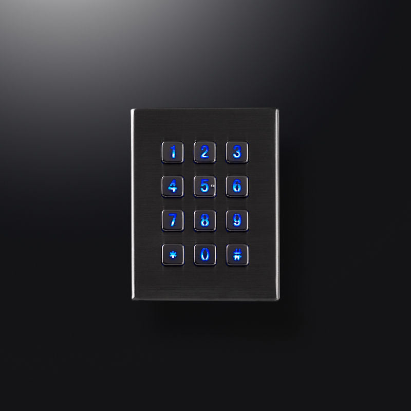 D-87150 12 Keys 3x4 Desktop Industrial Stainless Steel Metal Numeric Keypad Truck Security System Pinpad