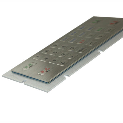 D-8237 28 Keys Waterproof Stainless Steel Metal Numeric Keypad For Industrial Machine