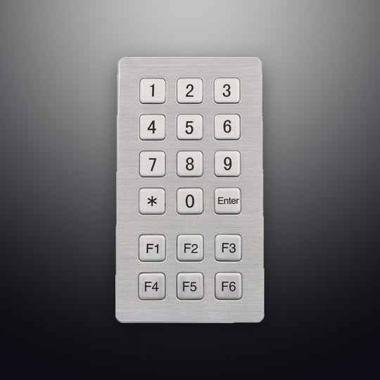 D-8909 18 Keys Rugged Vandal Proof Metal Industrial Numeric Keypad