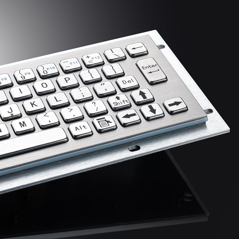 D-8656 Mini 65 key Industrial Computer Waterproof Stainless Steel Metal keyboard