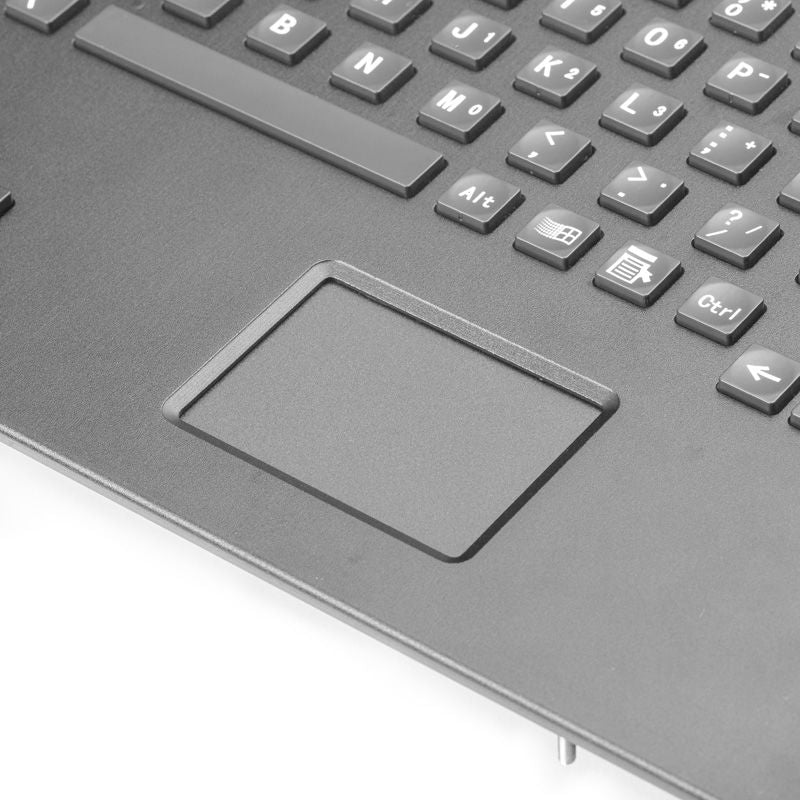 D-5602 Waterproof Dustproof CNC Aluminum Machining Rugged Metal Keyboard With Touchpad For Vehicle System