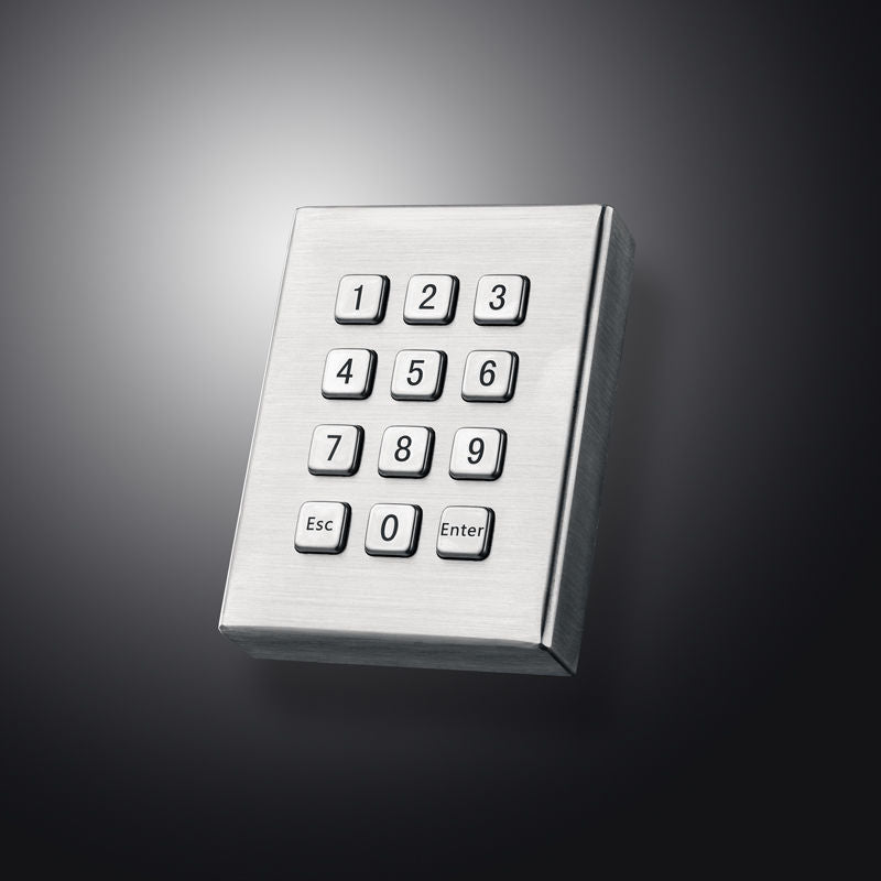 D-87150 12 Keys 3x4 Desktop Industrial Stainless Steel Metal Numeric Keypad Truck Security System Pinpad