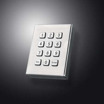 D-87150 12 Keys 3x4 Desktop Industrial Stainless Steel Metal Numeric Keypad Truck Security System Pinpad