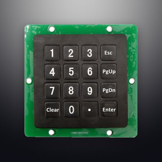 D-87155B 16 Keys Black Industrial Metal Keypad Matrix Interface Dimension 60x60mm