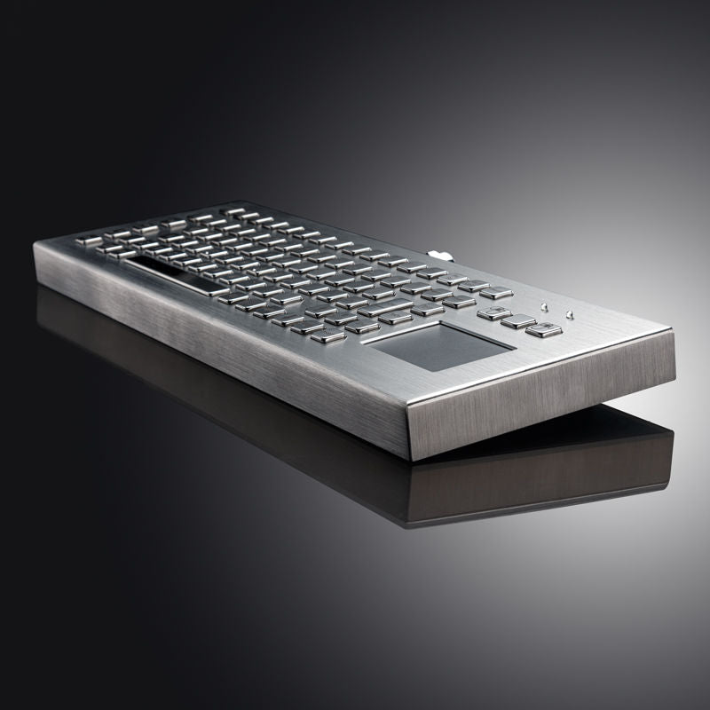 D-8611 DESK Heavy Duty Industrial Stainless Steel Integrated Touchpad Desktop Metal Keyboard For Coal Mine And Petrochemical Equipment