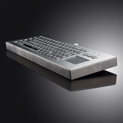 D-8611 DESK Heavy Duty Industrial Stainless Steel Integrated Touchpad Desktop Metal Keyboard For Coal Mine And Petrochemical Equipment