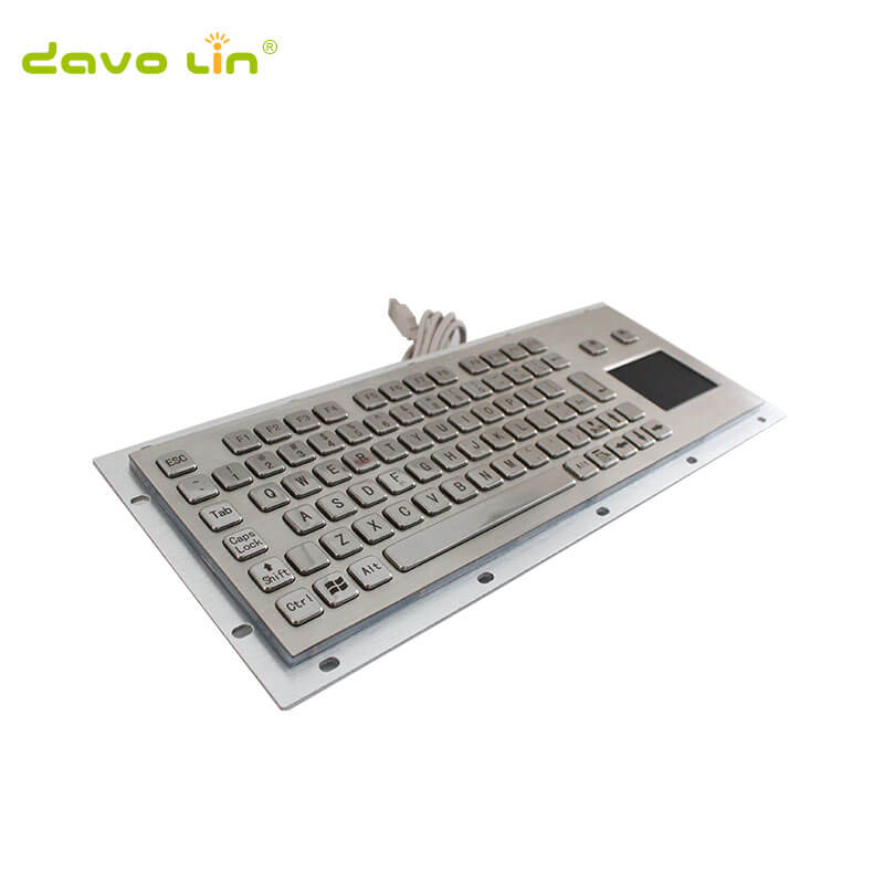 D-8669 Durable S304 industrial Metal USB Keyboard With Ruggedized Touchpad