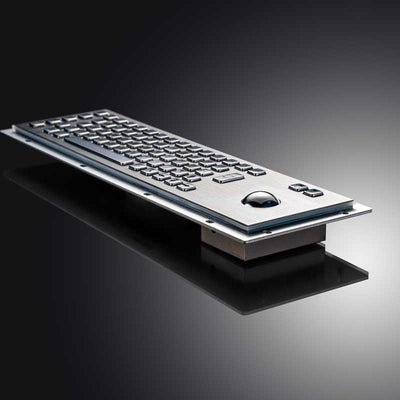 D-8602 Panel Mount Custom Industrial Computer Waterproof Stainless Steel Metal Keyboard with Trackball Mouse