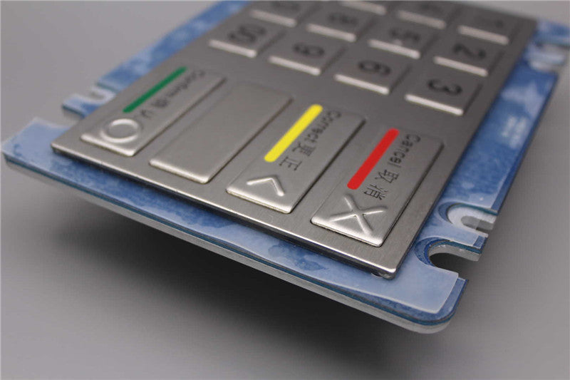 D-8216 16 Key Button ATM Type Ruggedised IK07 Vandal-Resistant And Waterproof IP54 Metal Numeric Keypad
