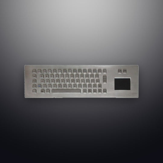 D-8615T Embedded IP65 Waterproof Stainless Steel Rugged Industrial Keyboard With Touchpad Suit For Information Kiosk