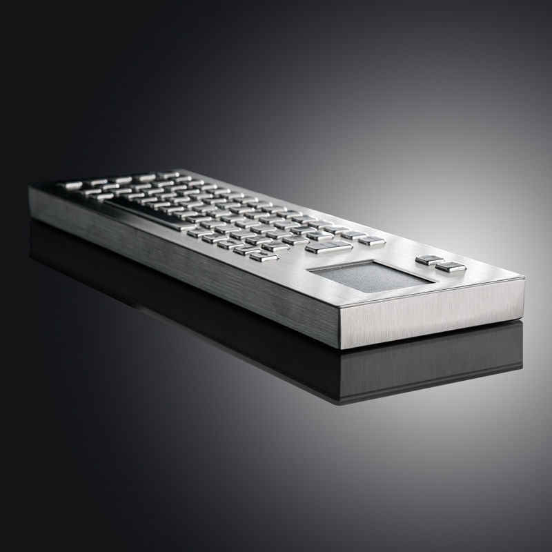 D-8608 Desk Compact Desktop Style Stainless Steel Keyboard with Integrated Touchpad