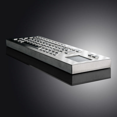 D-8608 Desk Compact Desktop Style Stainless Steel Keyboard with Integrated Touchpad