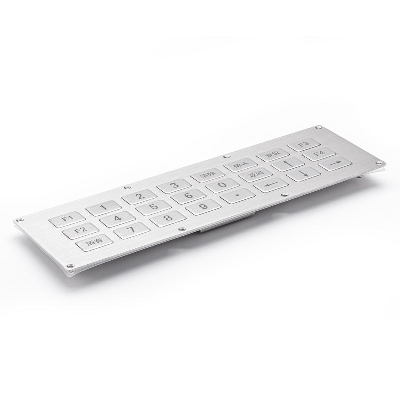 D-87135 24 Keys Panel Mount Stainless Steel Industrial Metal Keypad