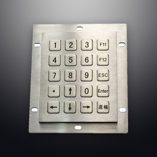 D-8246 20 Keys IP65 Ruggedized Desktop Metal Keypad For Highway Toll Station
