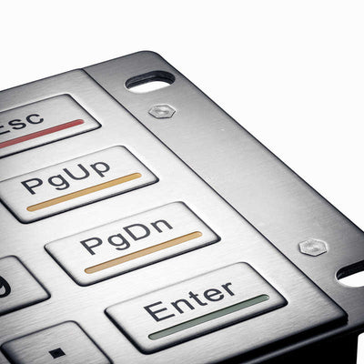 D-8204E 16 Keys Kiosk Panel Mount Vandal Proof Rugged Metal Stainless Steel Keypad