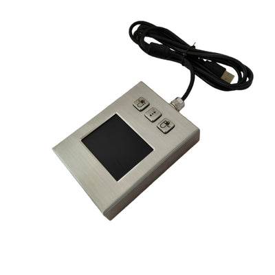 D-8458 DESK Industrial USB Desktop Metal Touchpad Mouse with 3 Buttons — Rugged Wired Pointing Device for Harsh Environments
