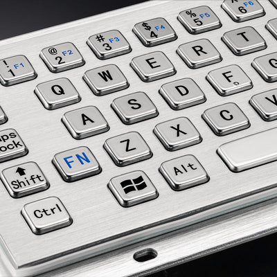 D-8601 Ruggesd 65 Keys Panel Mount Kisok CNC Ticket Vending Machine Function Keys Stainless Steel Industrial Control Metal Keyboard