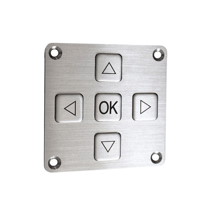 D-8296 5 Keys Vandal Proof Panel Mount Metal Keypad For Industrial Control Kiosk