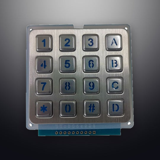 D-87158 16 Keys Mini Compact Panel Mount Metal Keypad For Password Unlock Door System