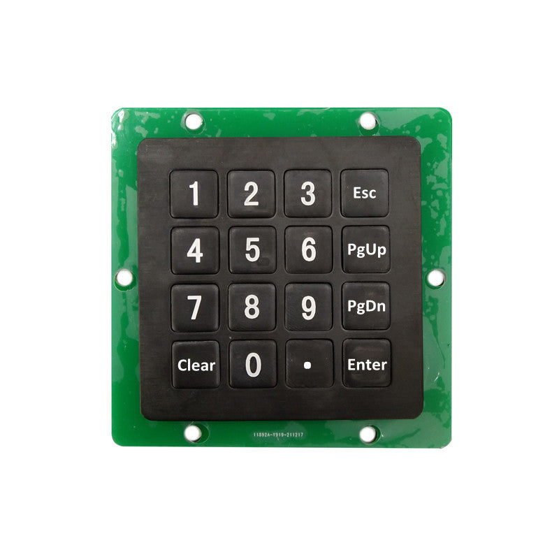 D-87155B 16 Keys Black Industrial Metal Keypad Matrix Interface Dimension 60x60mm