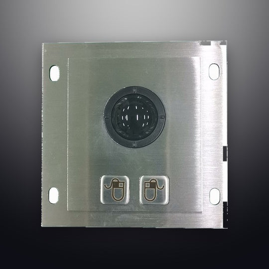 D-8328 Stainless Steel Panel Mount Resin 25mm Trackball Mouse