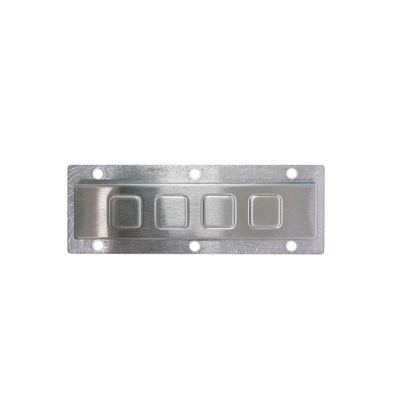 D-8501A Customizable Layout Function Display 4 Keys Rear Panel Mount Metal Keypads Stainless Steel Keyboards