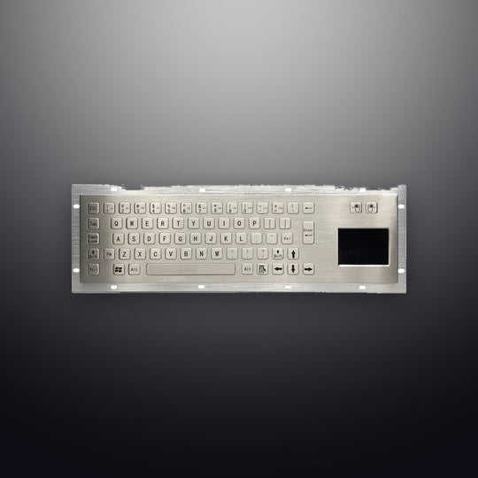 D-8607F Industrial Stainless Steel IP65 Metal Keyboard With 67 Flat Key