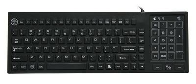 Waterproof Industrial Silicone Keyboard 2 in 1 Trackpad & Number keypad