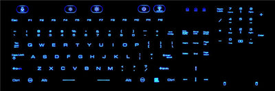 Industrial Silicone Full Size Medical keyboard IP68 Waterproof