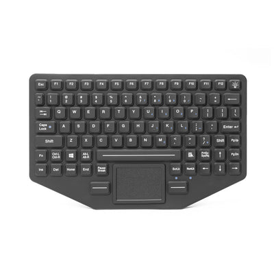 D-6209 89 Keys IP66 Dynamic Sealed and Ruggedized Silicone Rubber Keyboard with Tough Touchpad