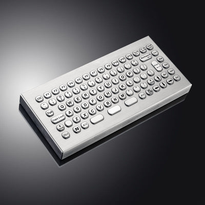 D-8609-1 DESK 84 Keys Hexagon keycap Industrial Desktop Keyboards Stainless Steel Metal PC Keyboard