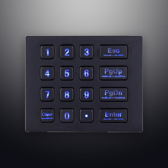 D-8281B Mini USB Wired 16 keys door access control digital metal numeric backlight keypad