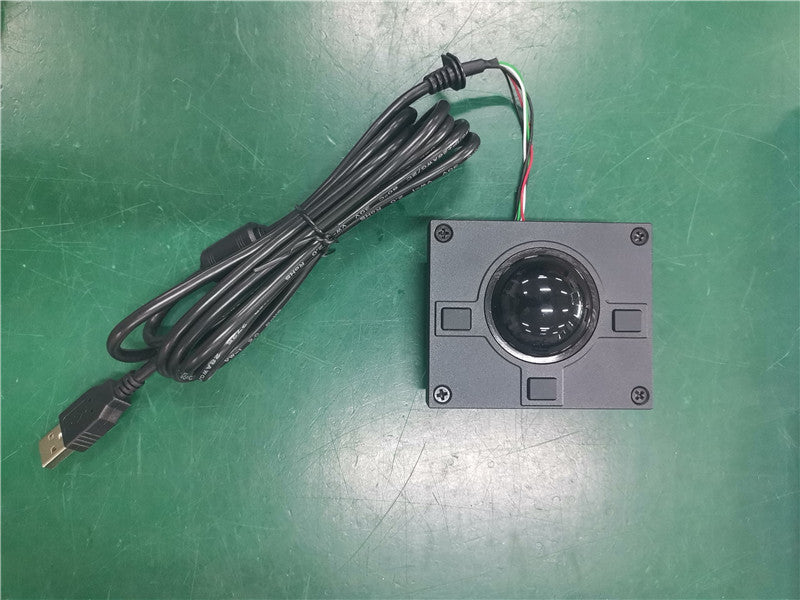D-8335 Sandblasted Oxidized Black Aluminum Material, Rugged 38mm Trackball Mouse